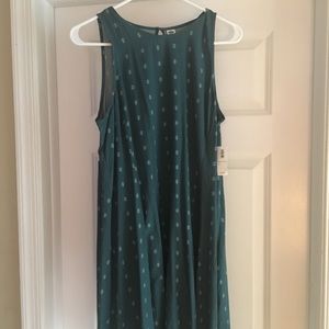 Teal patterned dress